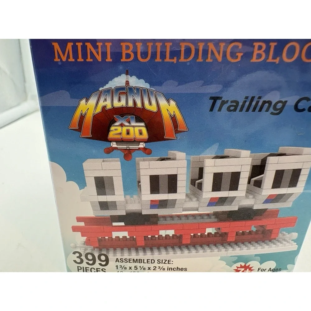 Cedar Point Millenium Force & Magnum XL building blocks front and trailing car
